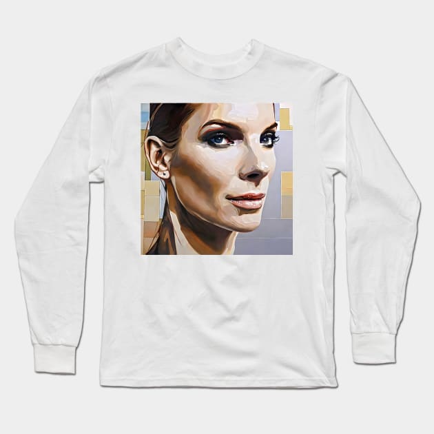 digital portrait of Sandra Long Sleeve T-Shirt by bogfl